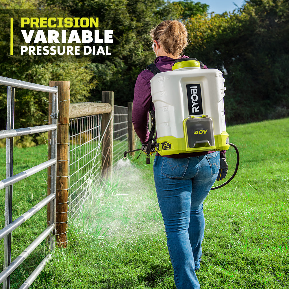 40V 4 Gallon Backpack Chemical Sprayer Kit