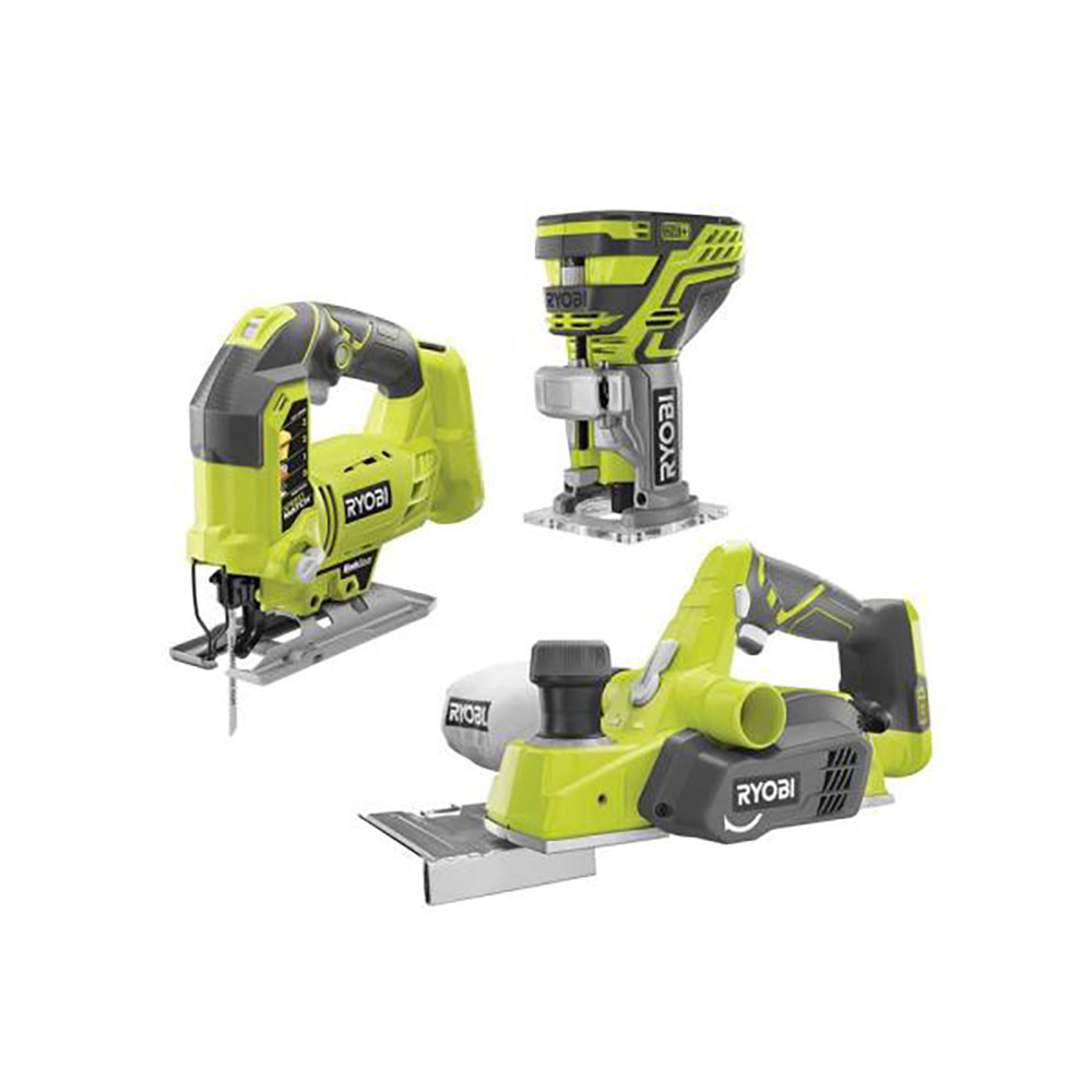 18V ONE+ Orbital Jig Saw, Palm Router, & 3-1/4" Planer