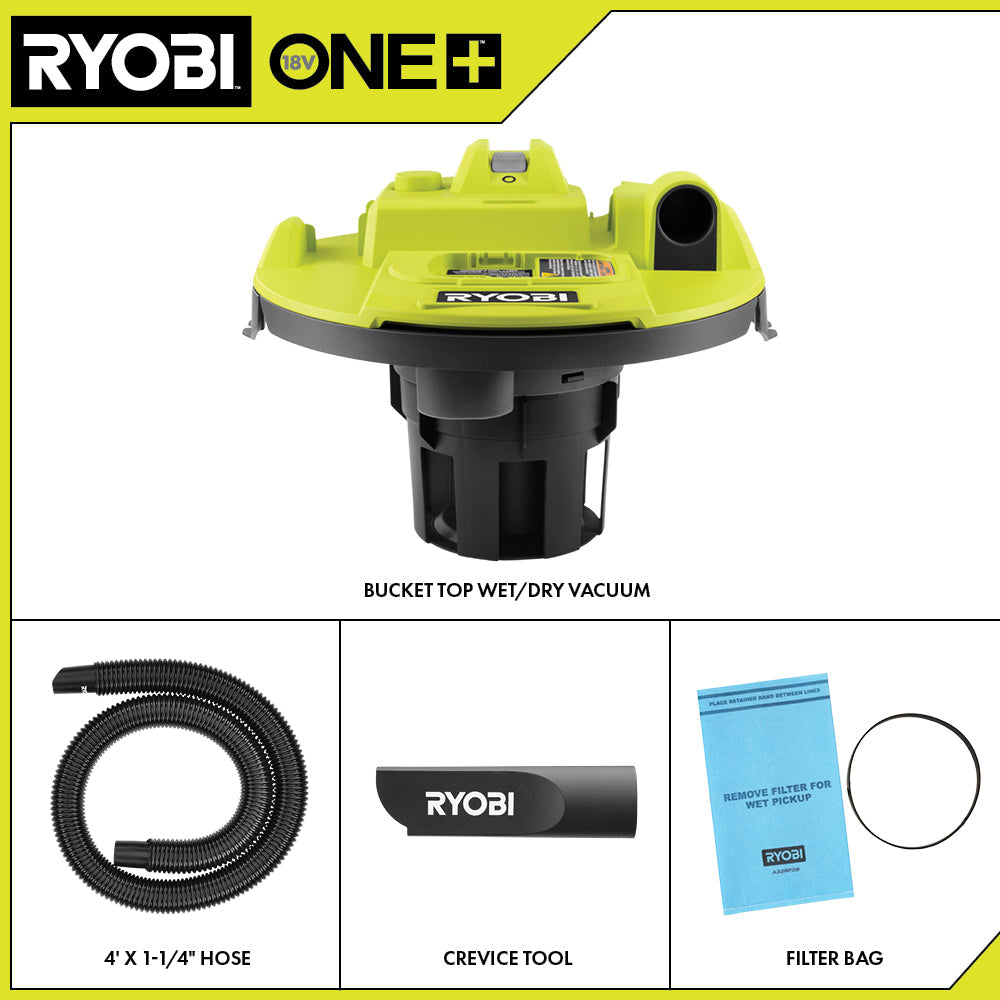 18V ONE+ Bucket Top Wet/Dry Vacuum