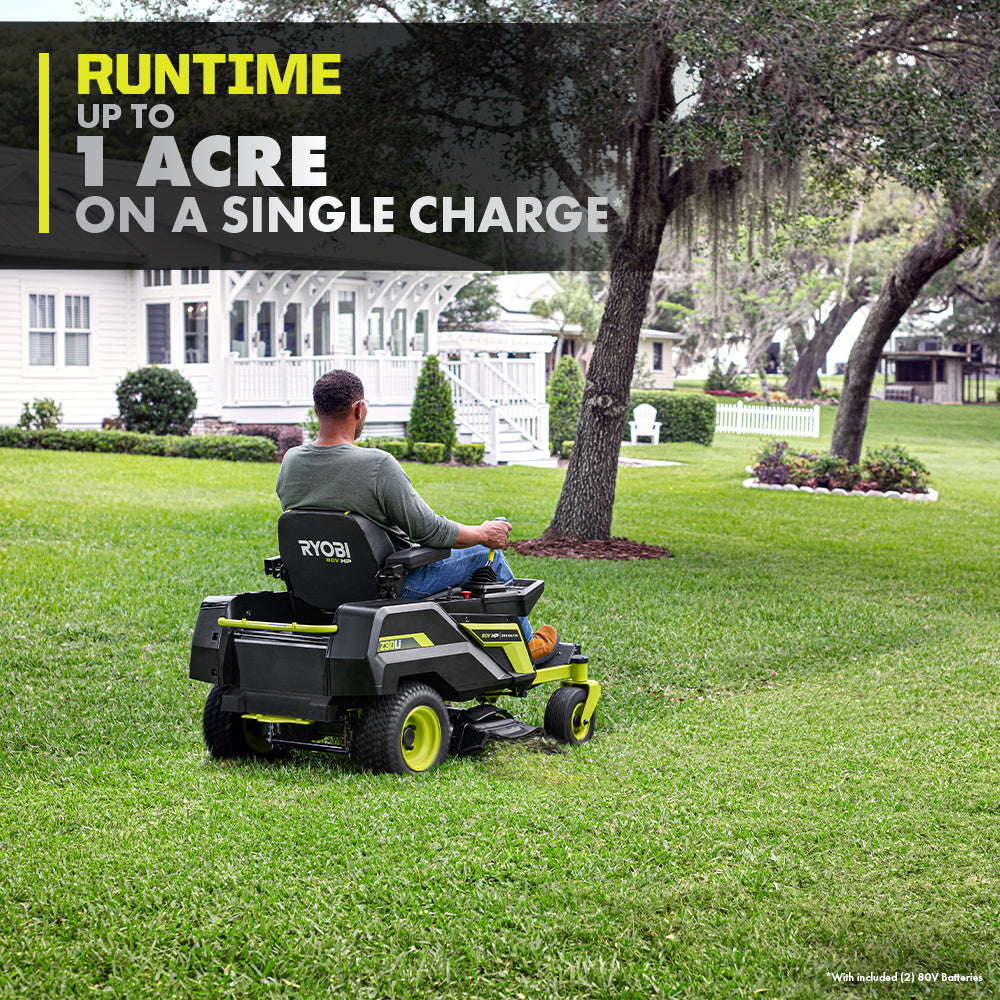 80V HP Brushless 30" Lithium Electric Zero Turn Riding Mower Kit