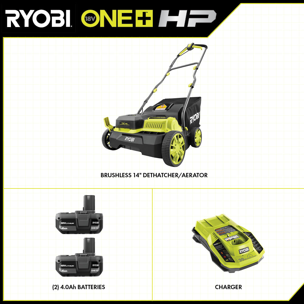 18V ONE+ HP Brushless 14" Dethatcher/Aerator Kit