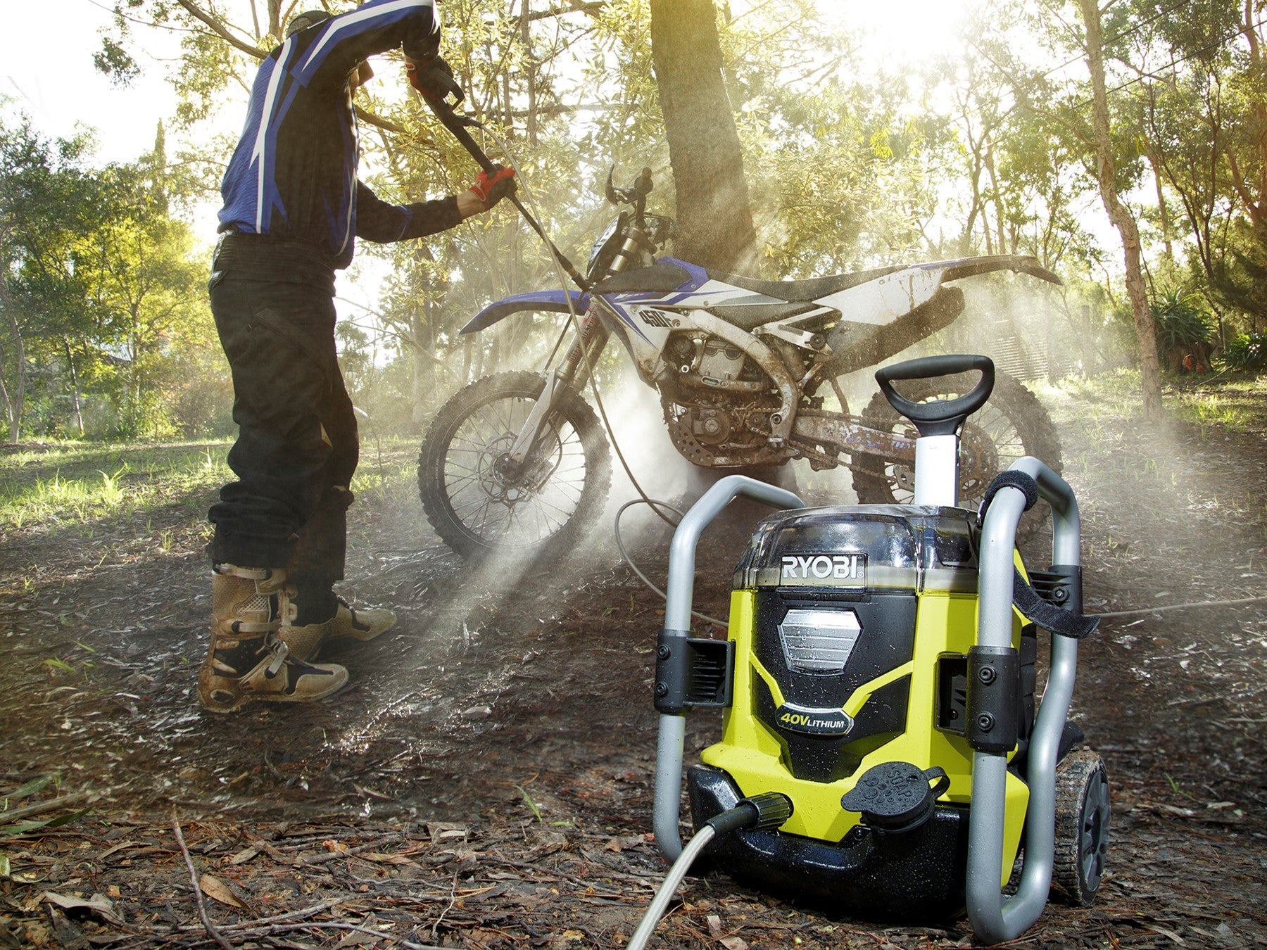 40V 1500 PSI 1.2 GPM Cordless Cold Water Electric Pressure Washer with (2) 5.0 Ah Batteries and Charger