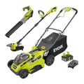 16" ONE+ Lithium+ 18V Mower/Trimmer/Blower Combo Kit - Two 4.0 Ah Batteries and Charger Included