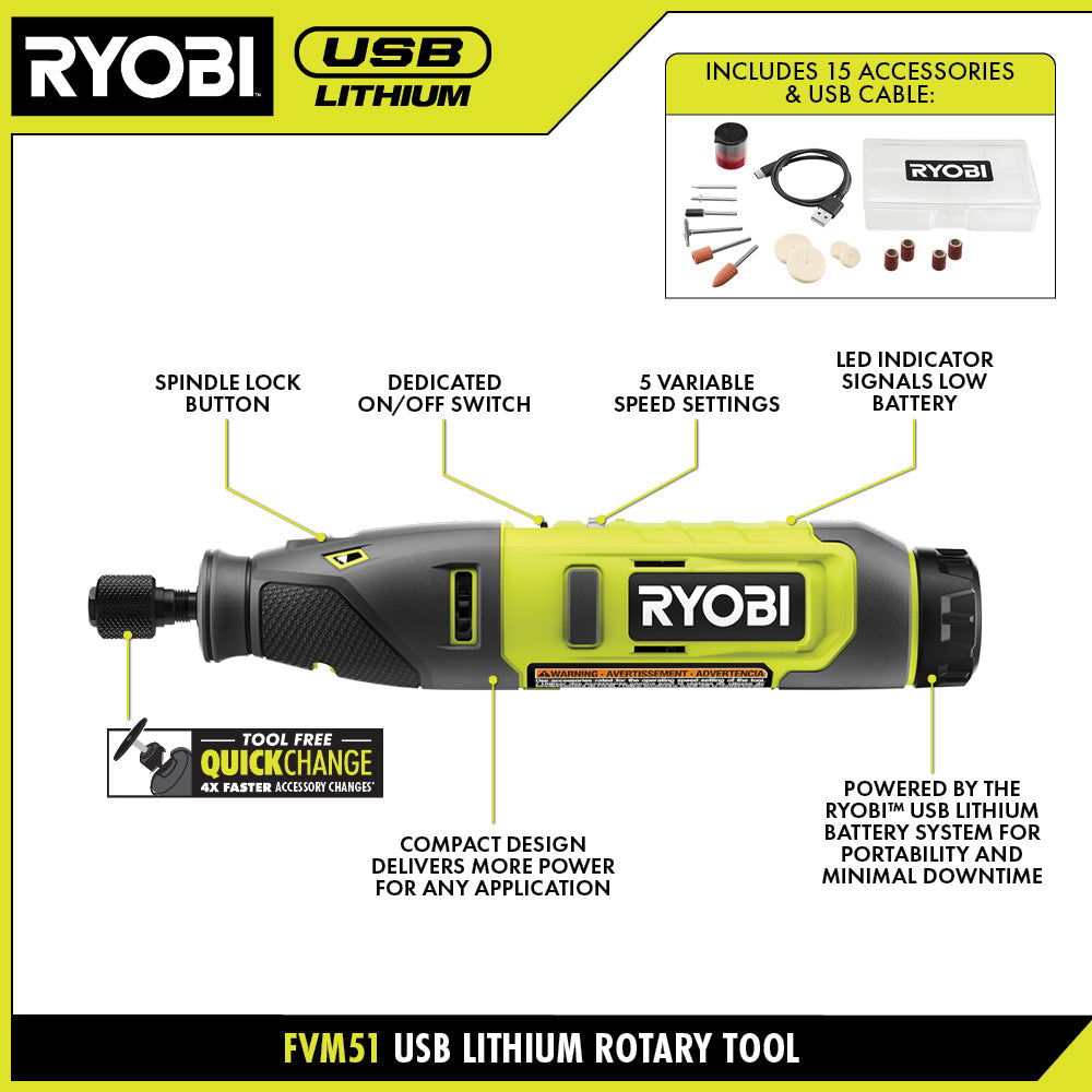 USB Lithium Rotary Tool Kit