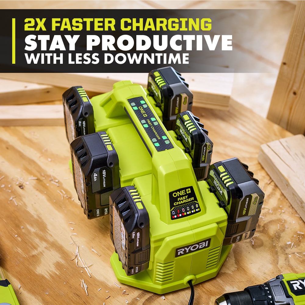 18V ONE+ 4AH Lithium Fast 6-Port Starter Kit