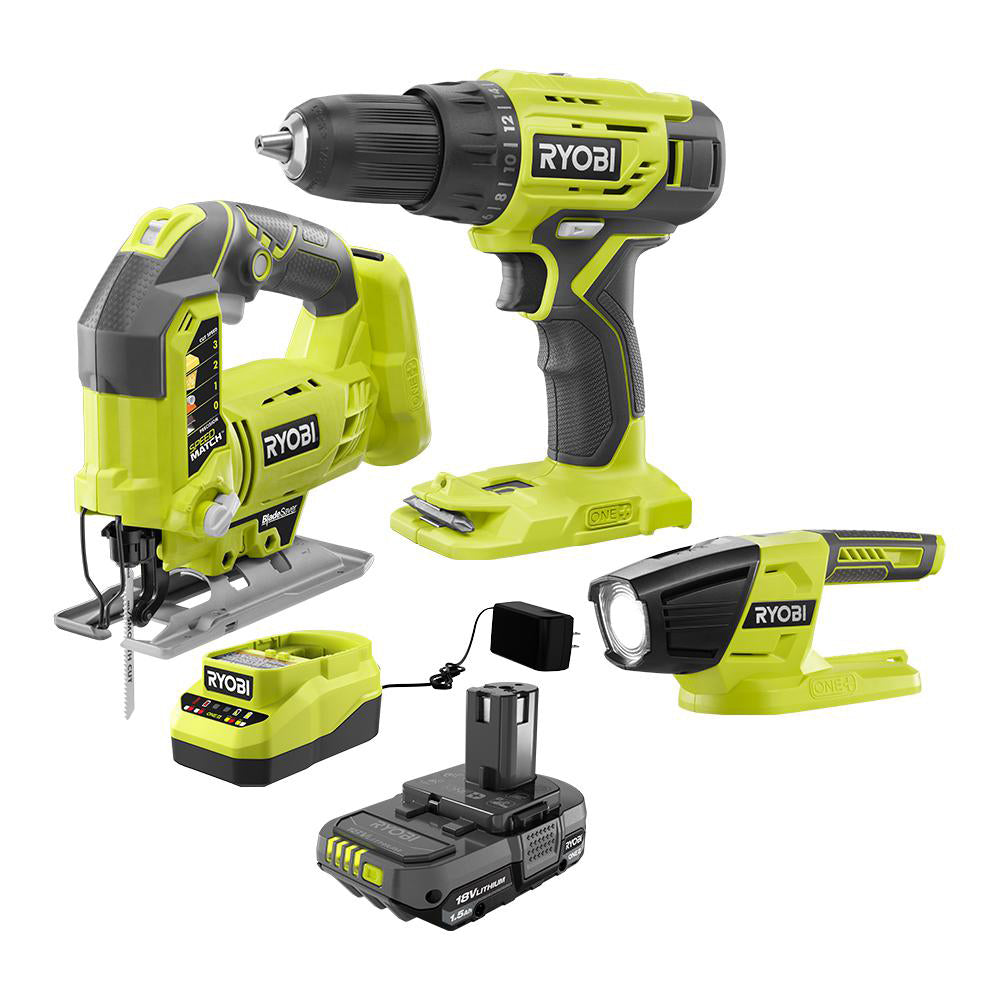 ONE+ BR Jigsaw/Drill/Light Combo Kit
