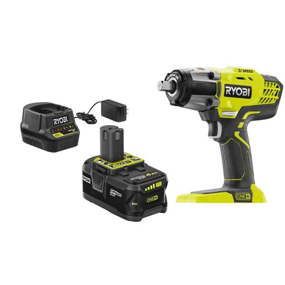 18V ONE+ 3-Speed 1/2" Impact Wrench Kit with (1) 4 Ah Battery, Charger and Bag