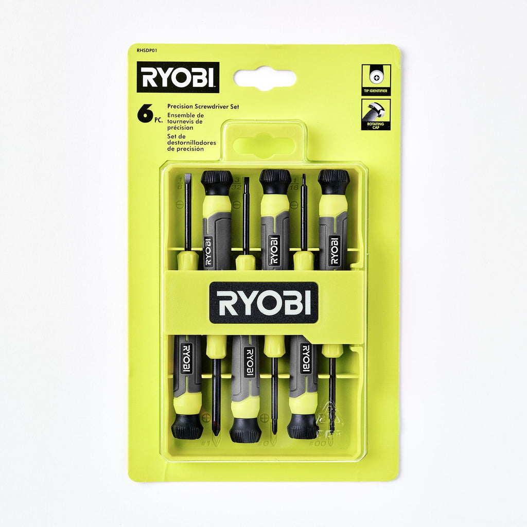 6-Piece Precision Screwdriver Set with Cushion Grip Handles
