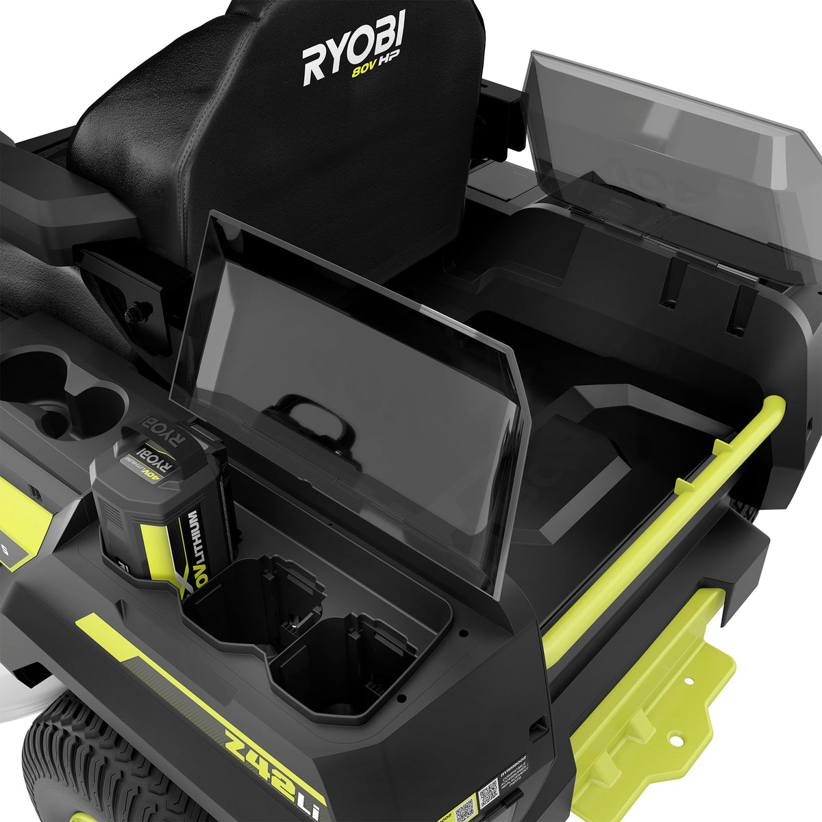 80V HP Brushless 42" Lithium Electric Zero Turn Riding Mower Kit