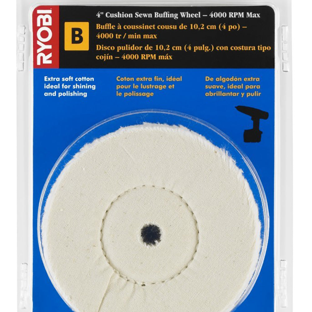 4" Cushion Sewn Buffing Wheel