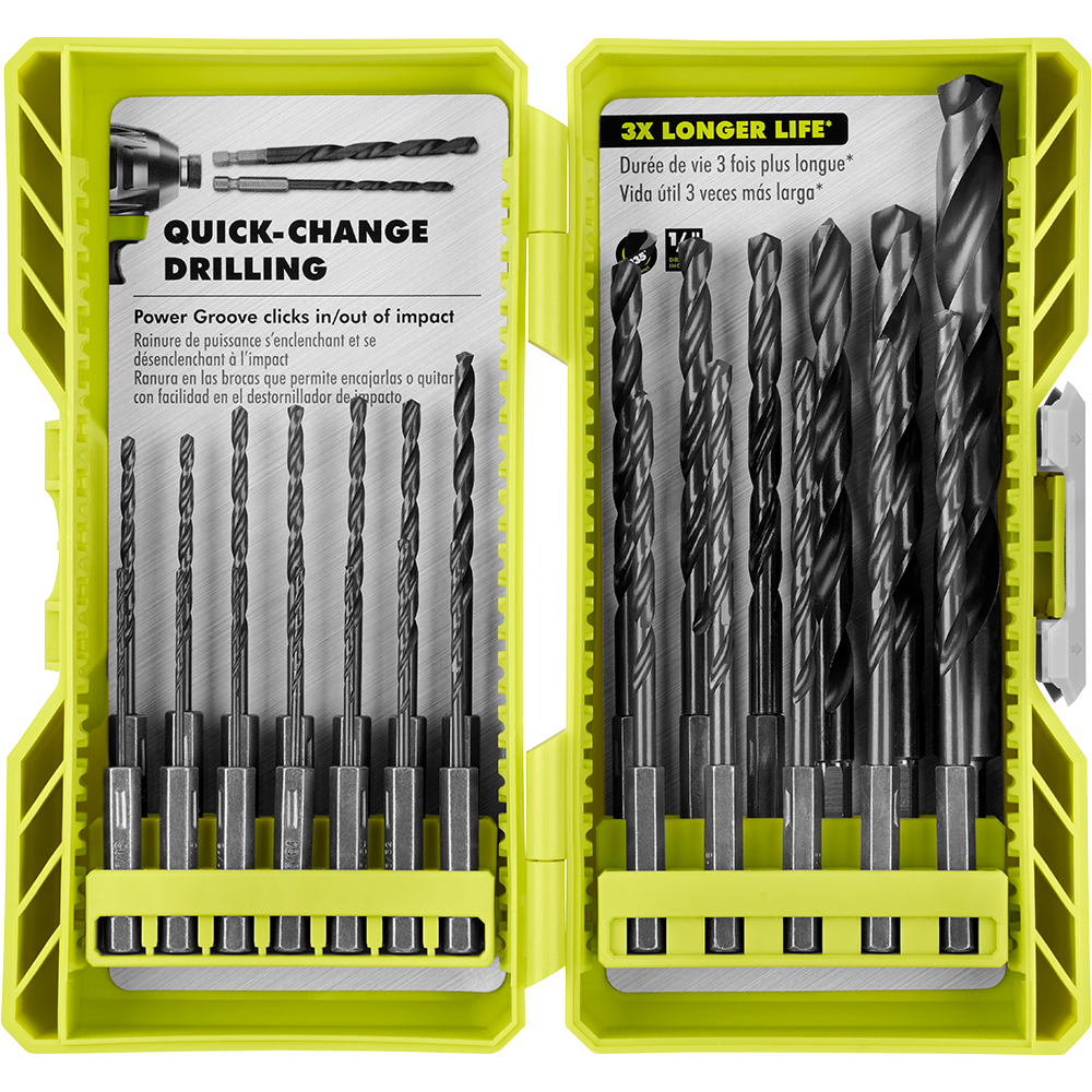 25 PC. Black Oxide Hex Shank Drill Bits