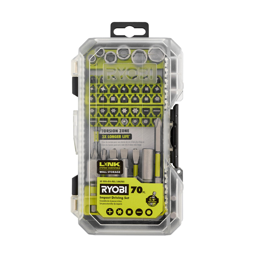 70 PC. Impact Rated Driving Bit Set