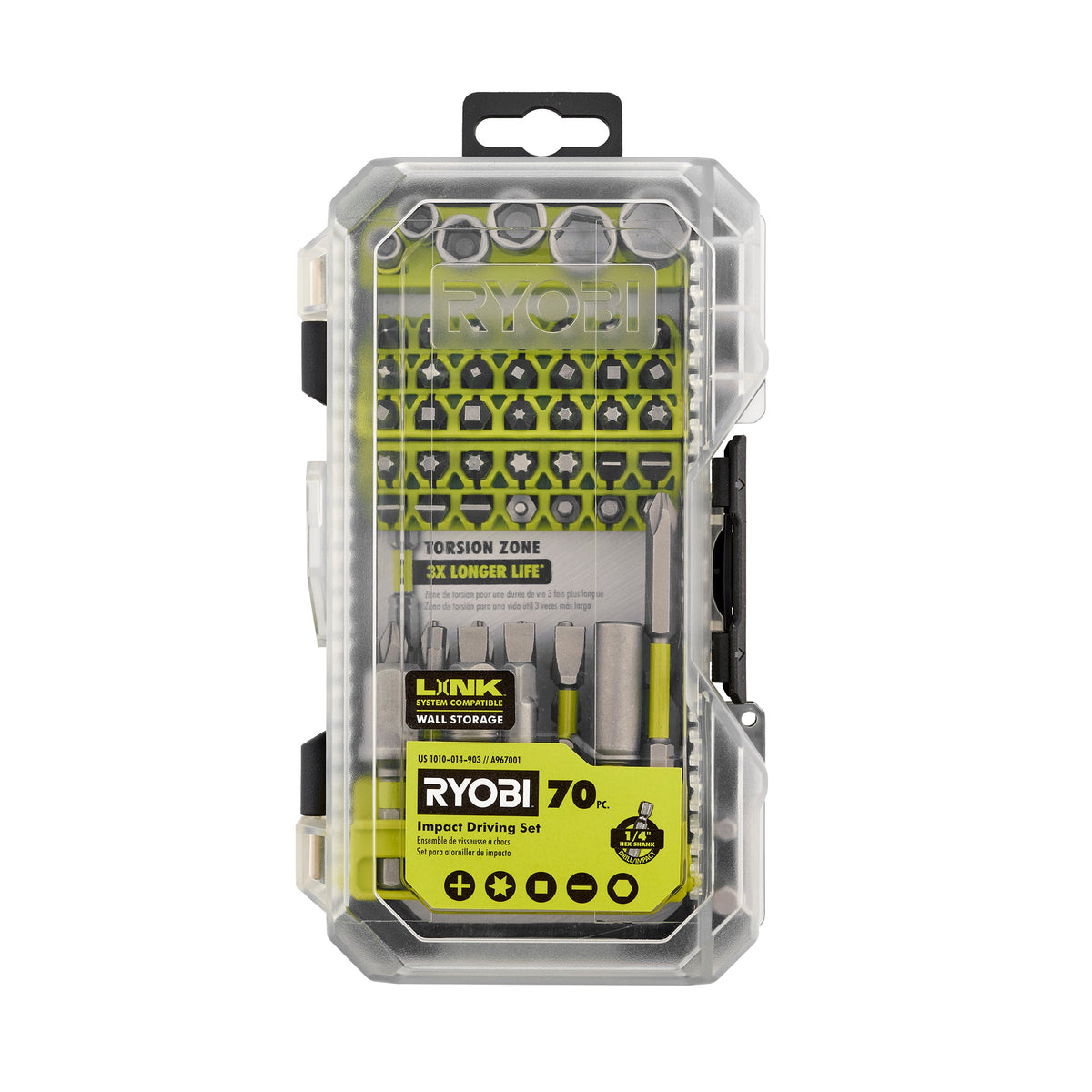70 PC. Impact Rated Driving Bit Set