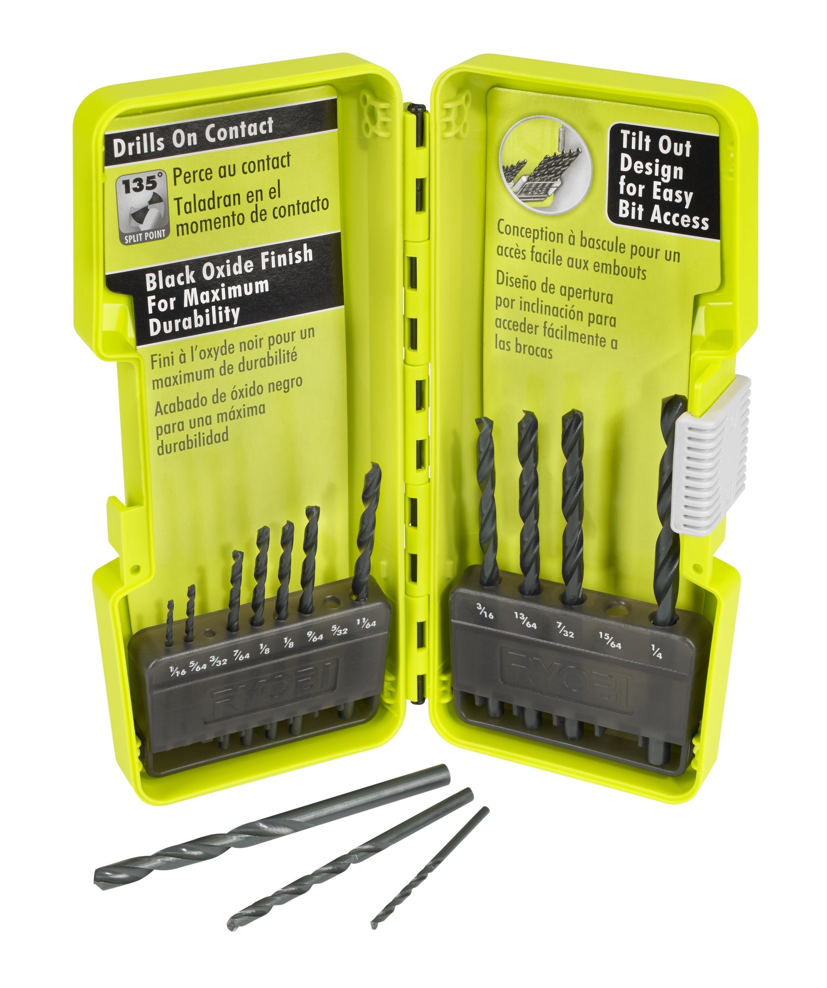 14 PC. Black Oxide Drill Bit Set