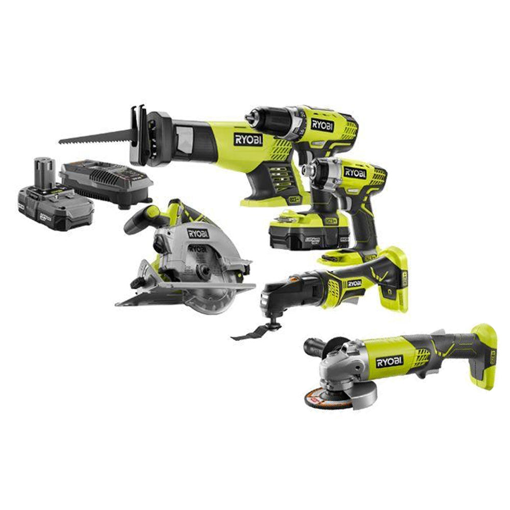 18V ONE+ Combo Kit (5-Tool) + 4.5" Angle Grinder
