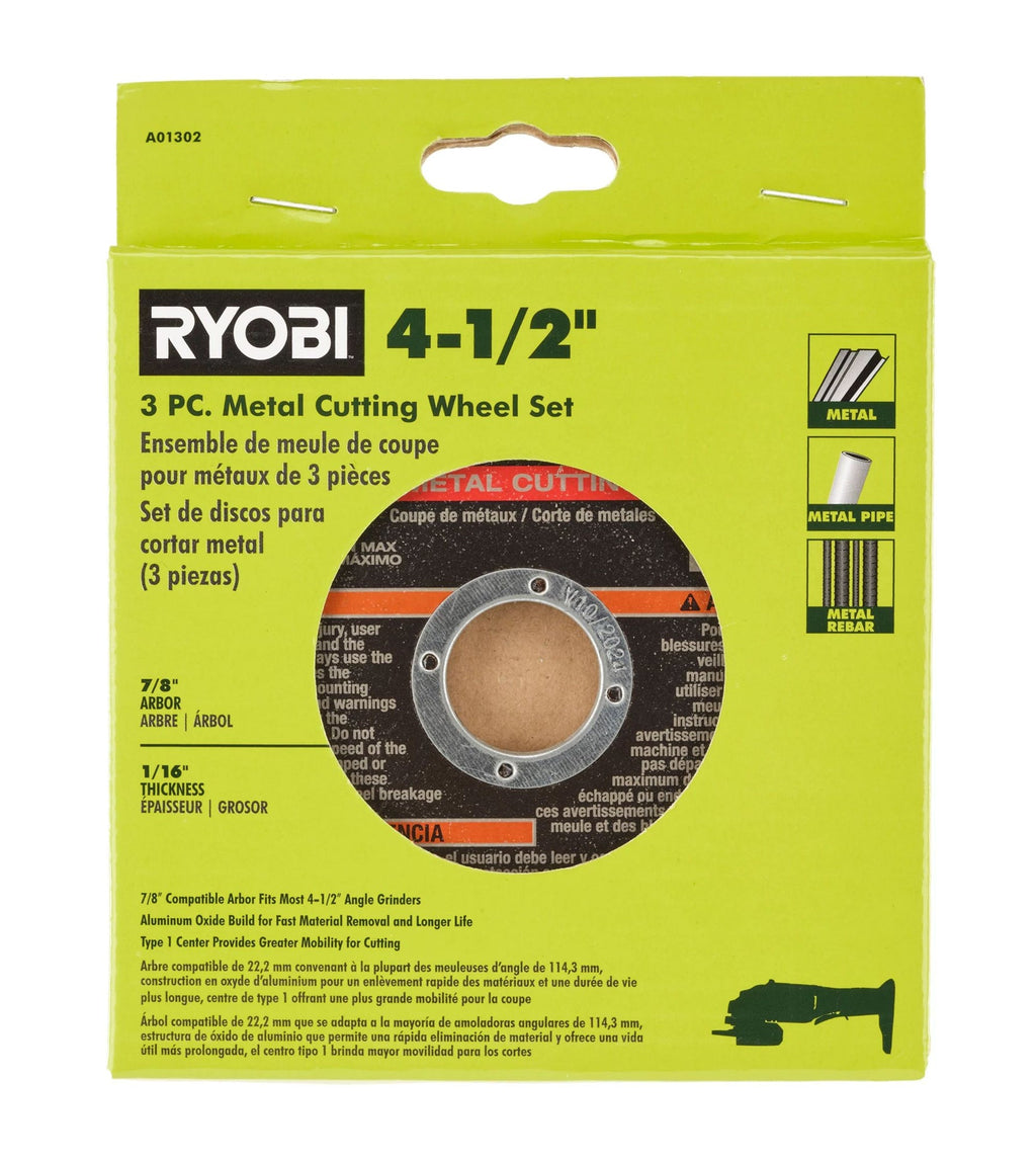 3 PC. 4-1/2" Metal Cutting Wheel Set