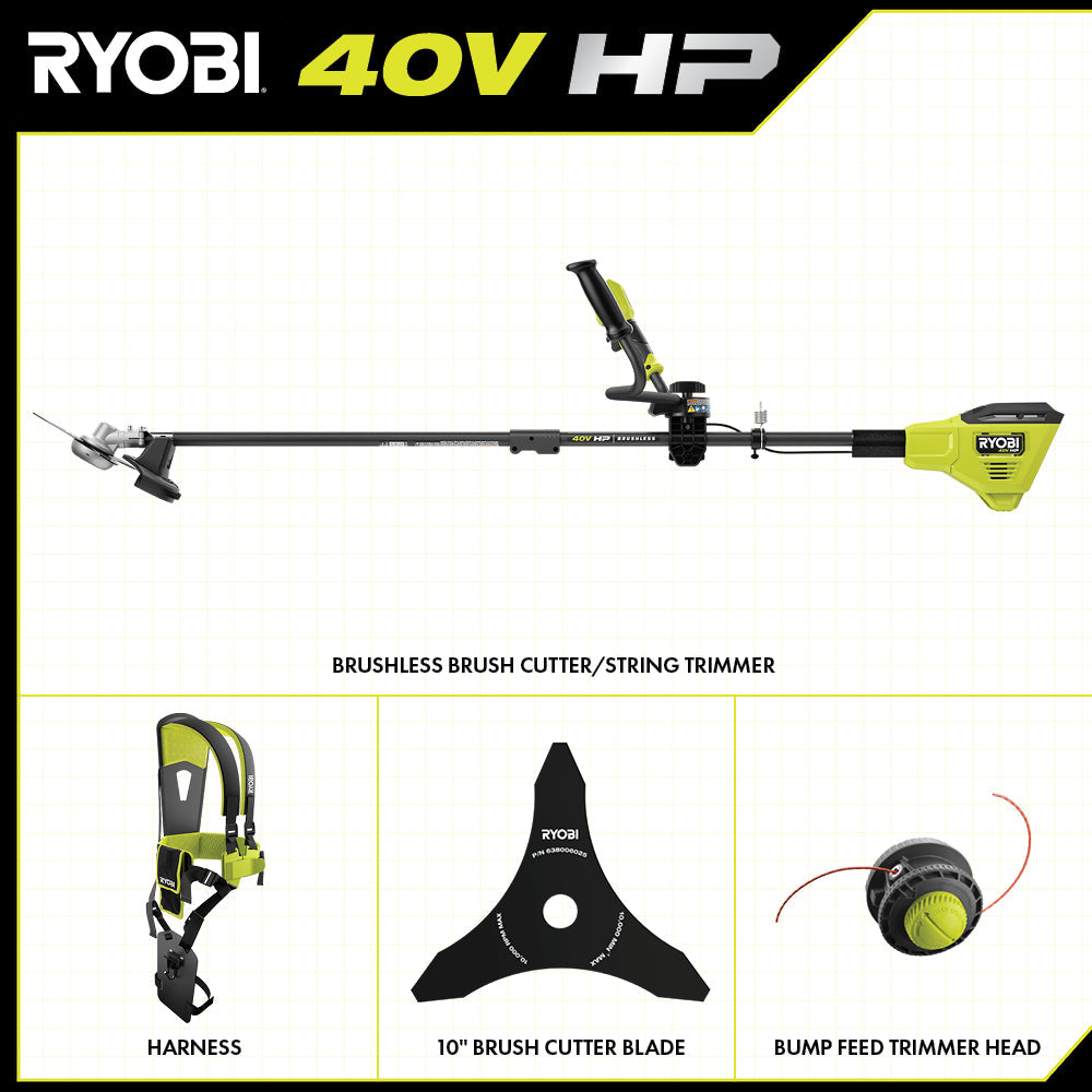 40V HP Brushless Brush Cutter/String Trimmer
