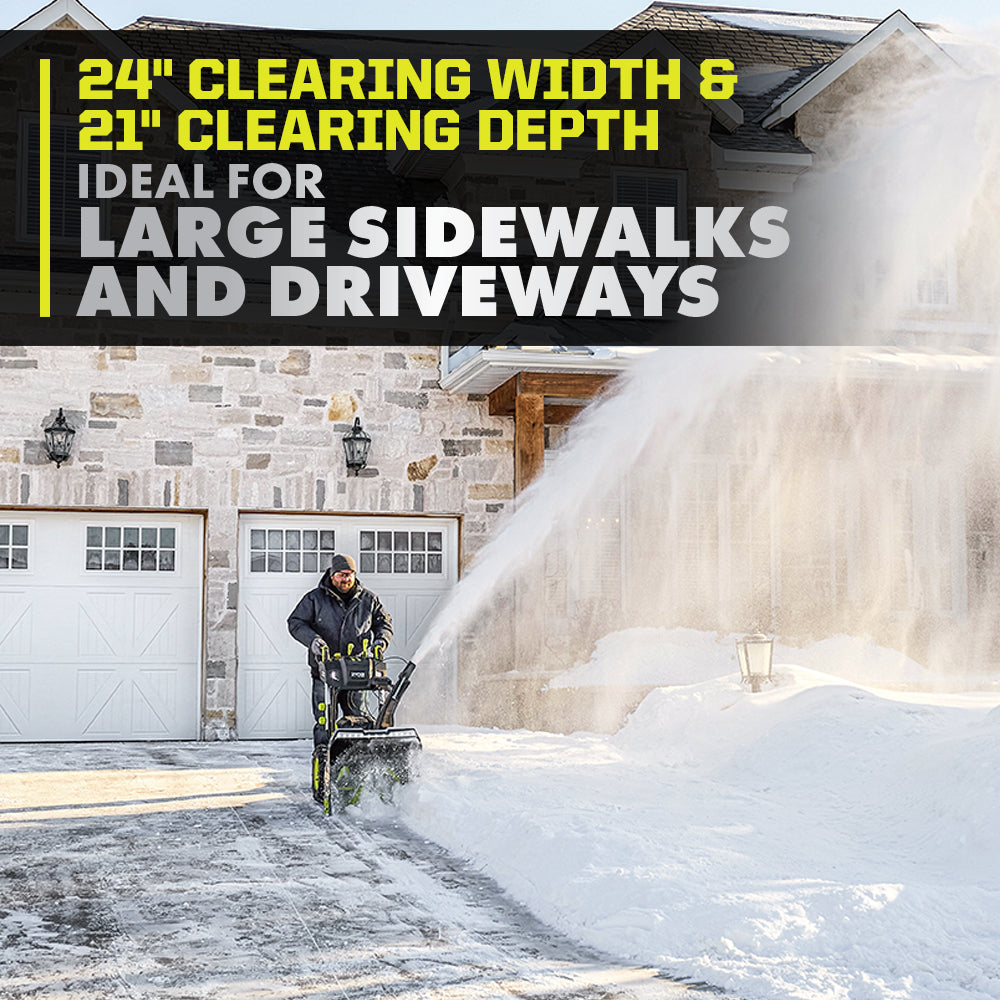 40V HP Brushless Whisper Series 24" Two-Stage Snow Blower Kit
