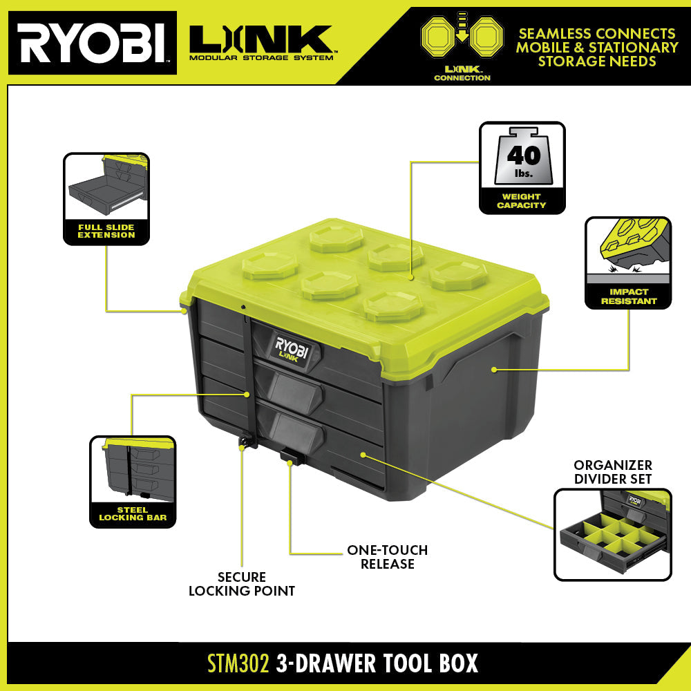 LINK 3-Drawer Tool Box