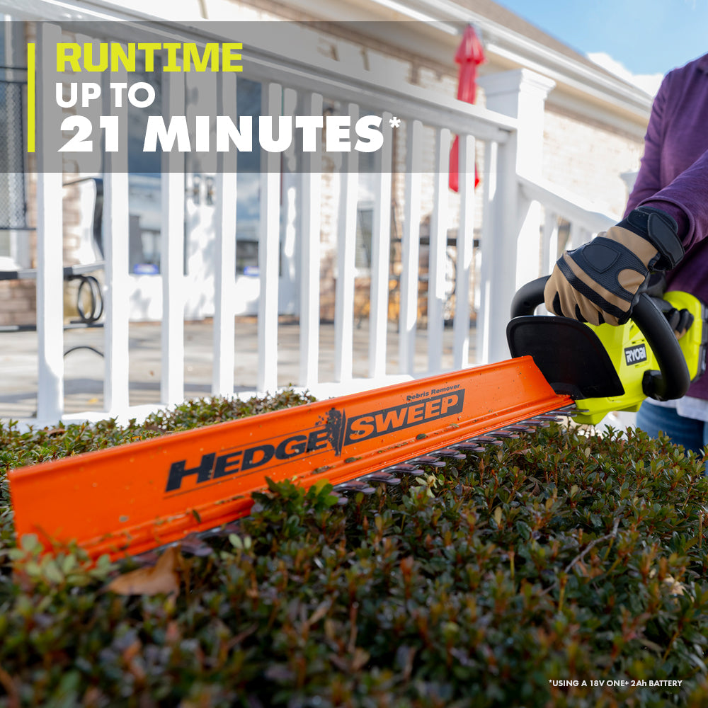 18V ONE+ 22" Lithium-Ion Electric Hedge Trimmer Cordless with 2.0 Ah Battery and Charger