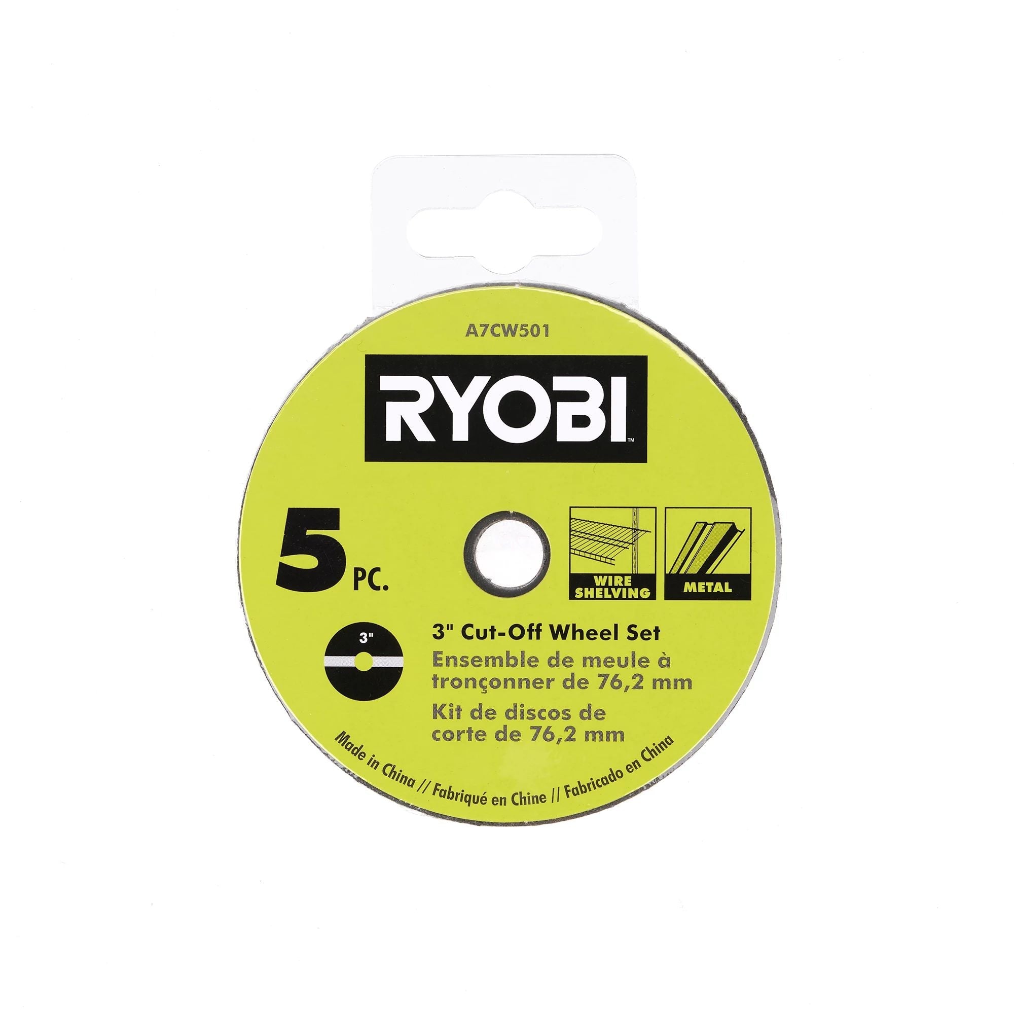 3" Aluminum Oxide Cut-Off Wheel Set (5-Piece)