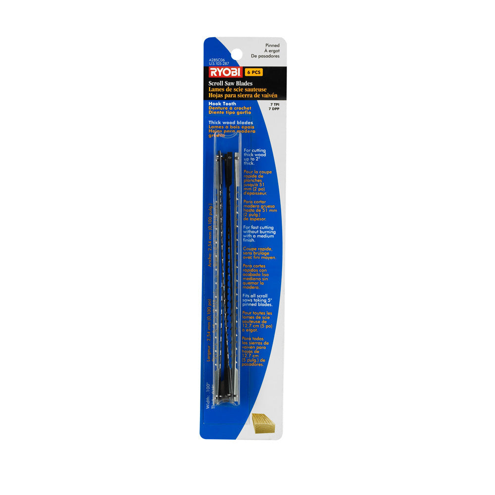 6 PC. Scroll Saw Blades