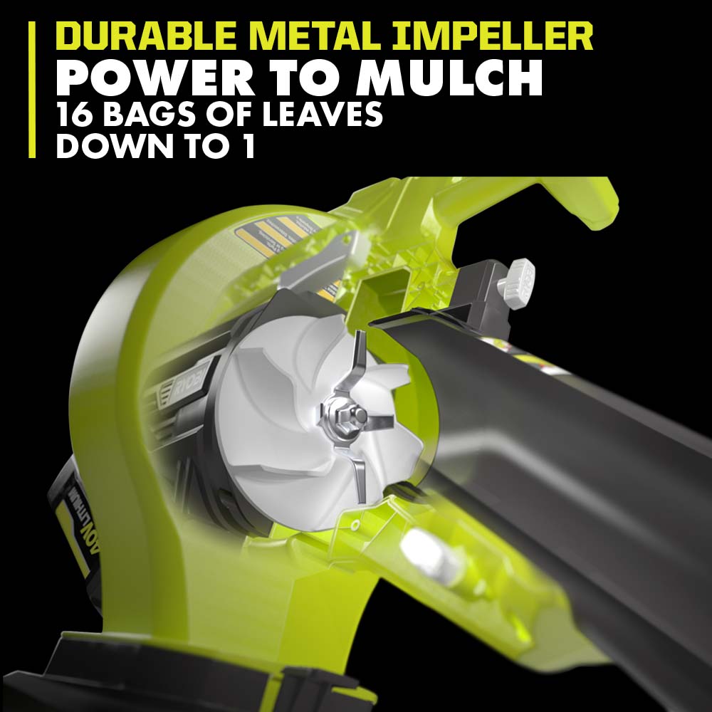40V VAC ATTACK Leaf Vacuum/Mulcher Kit