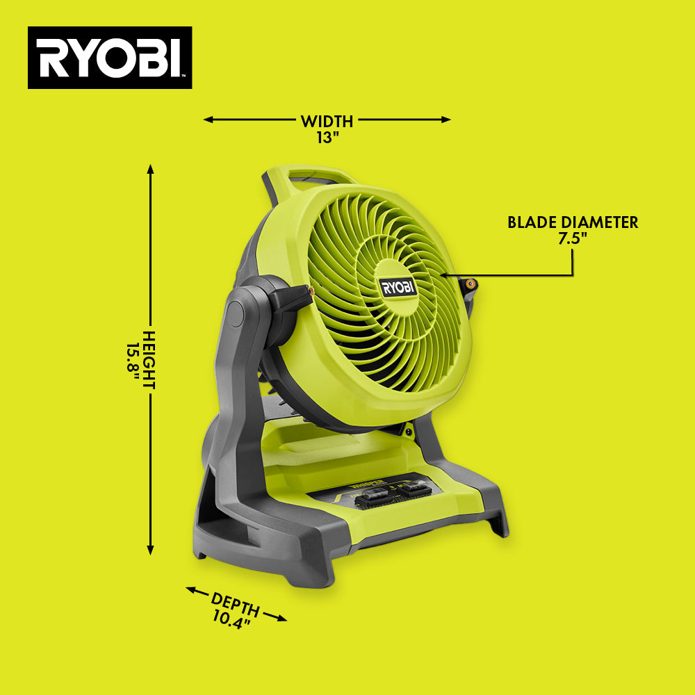 18V ONE+ WHISPER SERIES 7.5" Bucket Top Misting Fan Kit