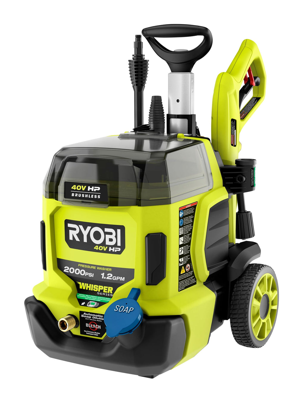 40V HP Brushless WHISPER SERIES 2000 PSI Pressure Washer