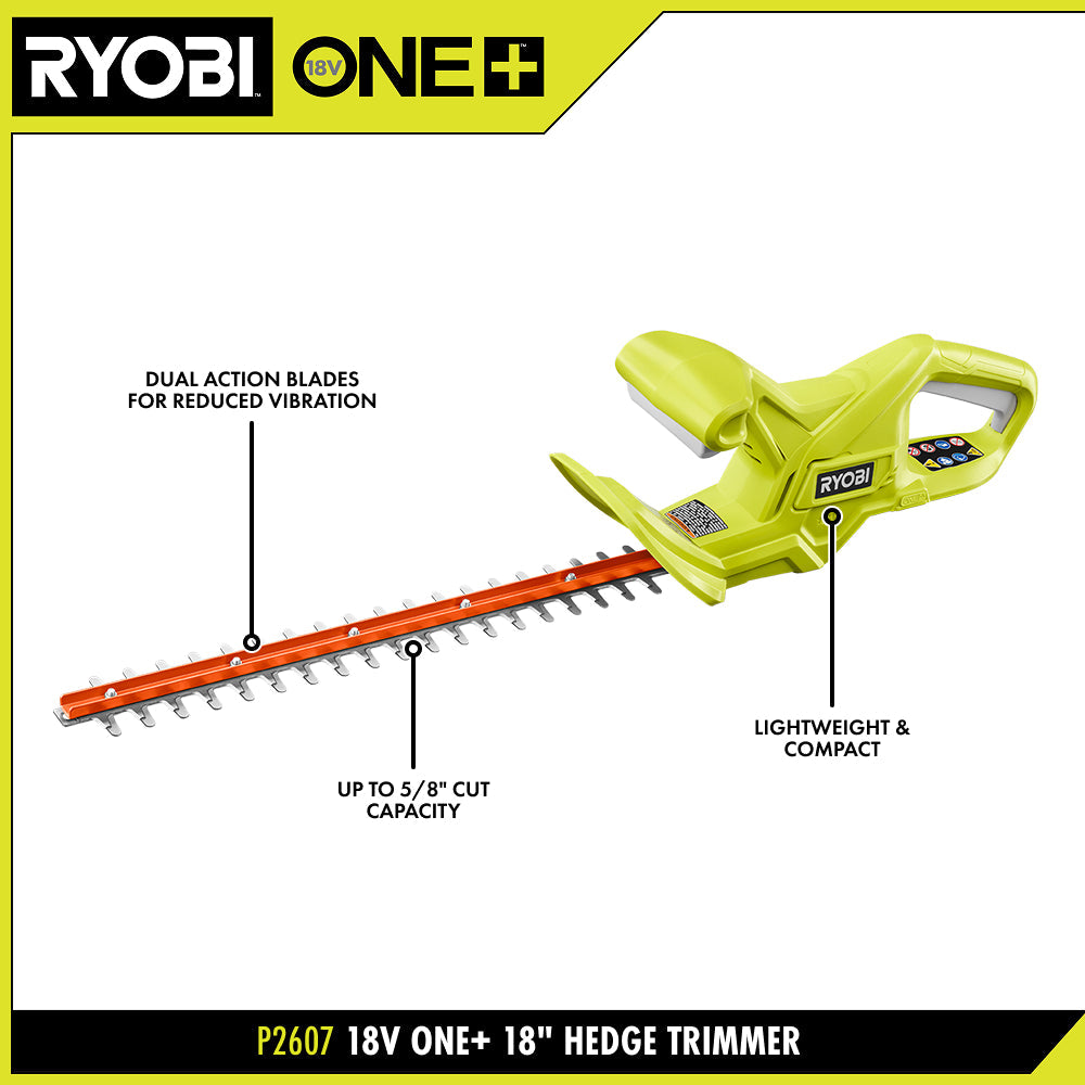 18V ONE+ 18" Hedge Trimmer Kit