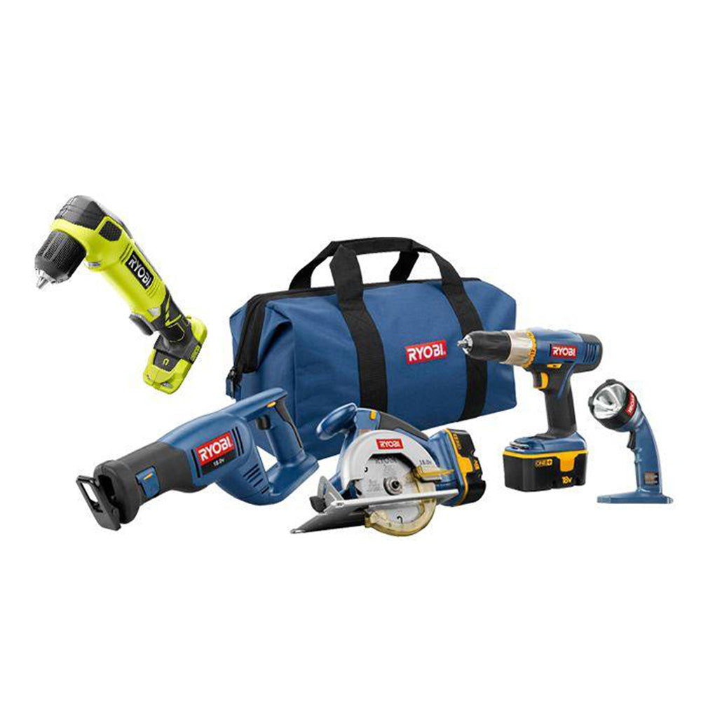 18V ONE+ Super Combo Kit (4-Tool) + Right Angle Drill