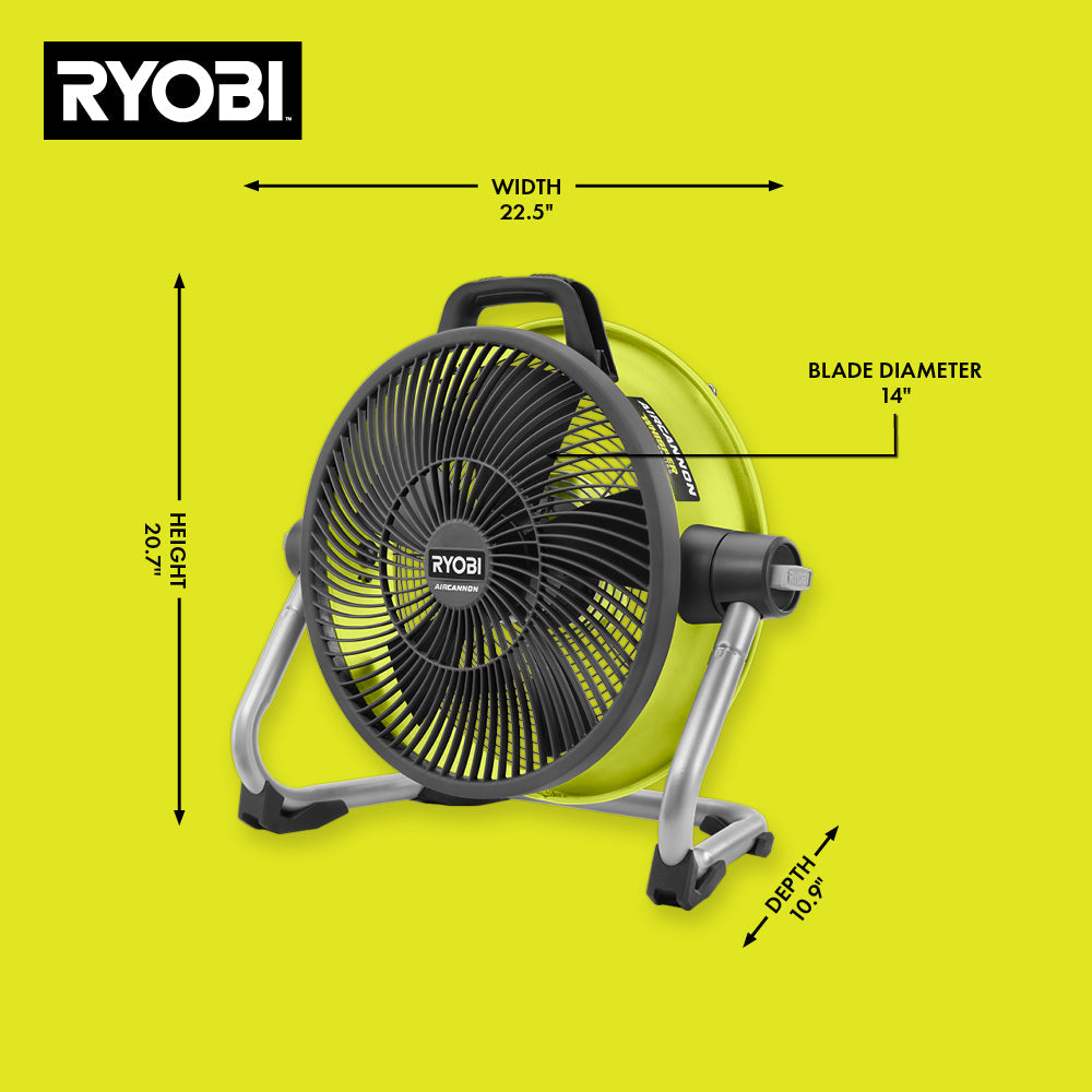 40V 14" Hybrid Air Cannon Fan