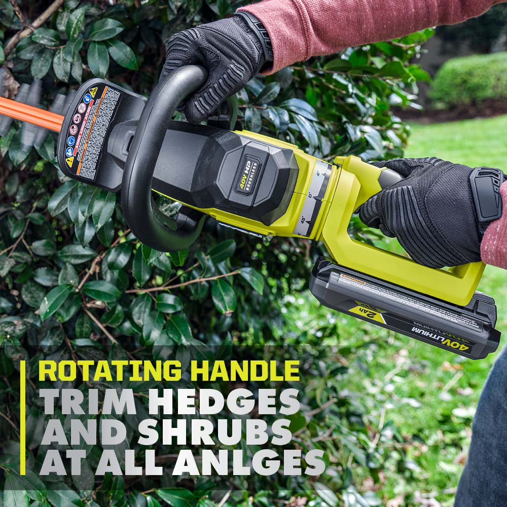 40V HP Brushless WHISPER SERIES 26" Hedge Trimmer Kit