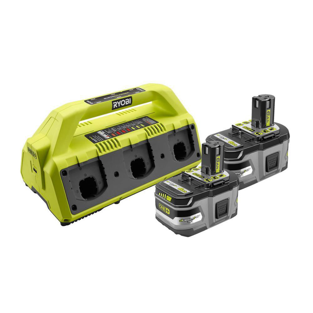 18V ONE+ Supercharger with 2 LITHIUM+HP 6.0AH Batteries