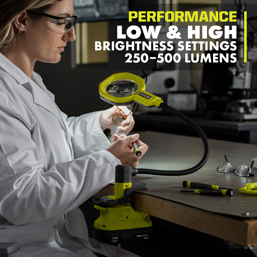 18V ONE+ Magnifying LED Clamp Light