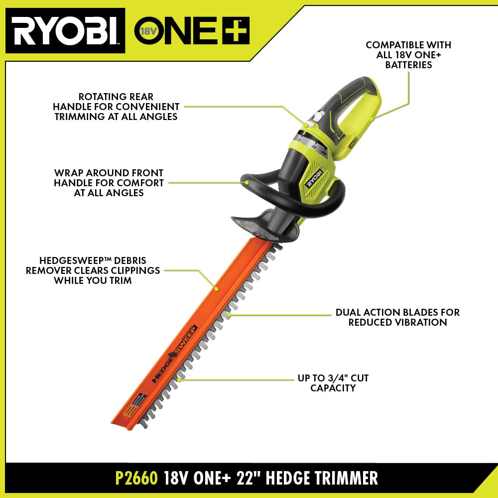 18V ONE+ 22" Hedge Trimmer Kit