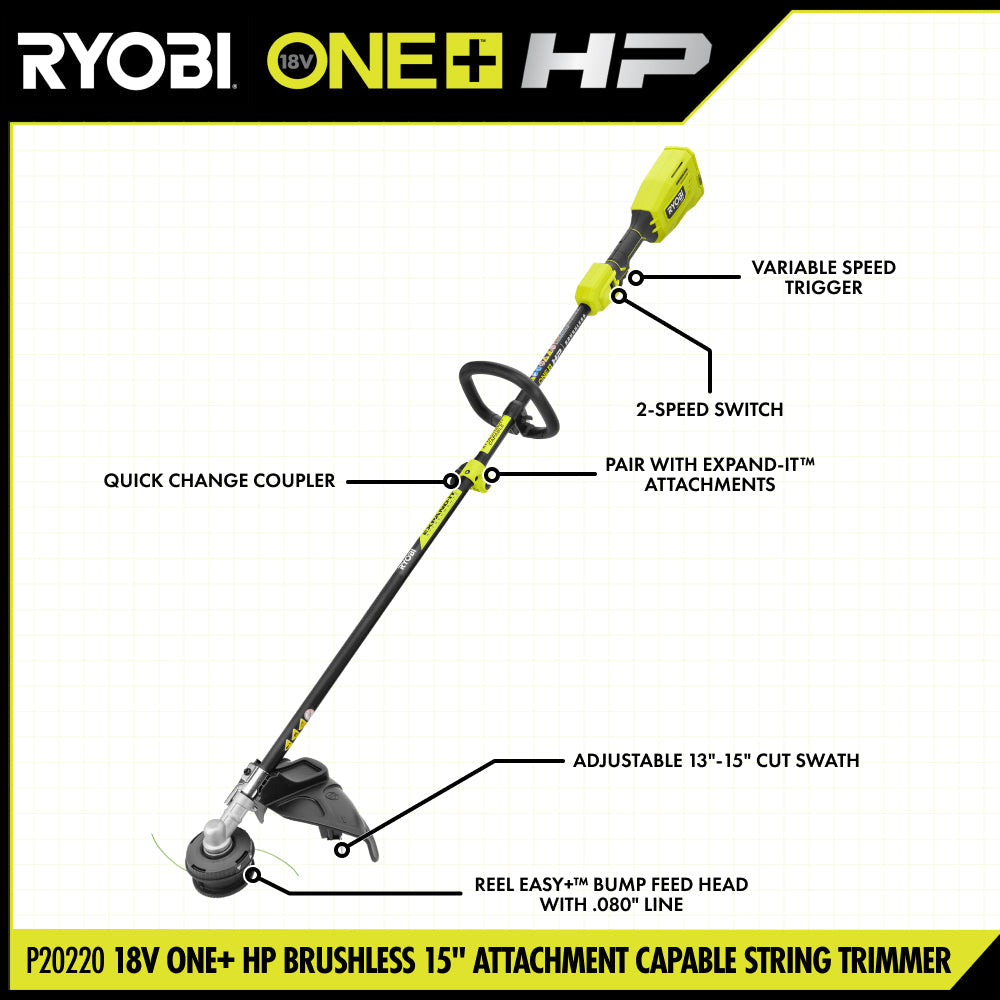 18V ONE+ HP 15" Attachment Capable String Trimmer Kit