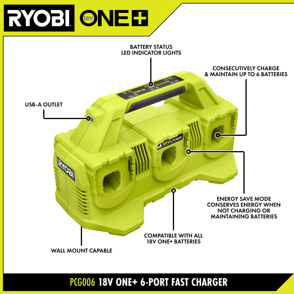 18V ONE+ 4AH Lithium Fast 6-Port Starter Kit