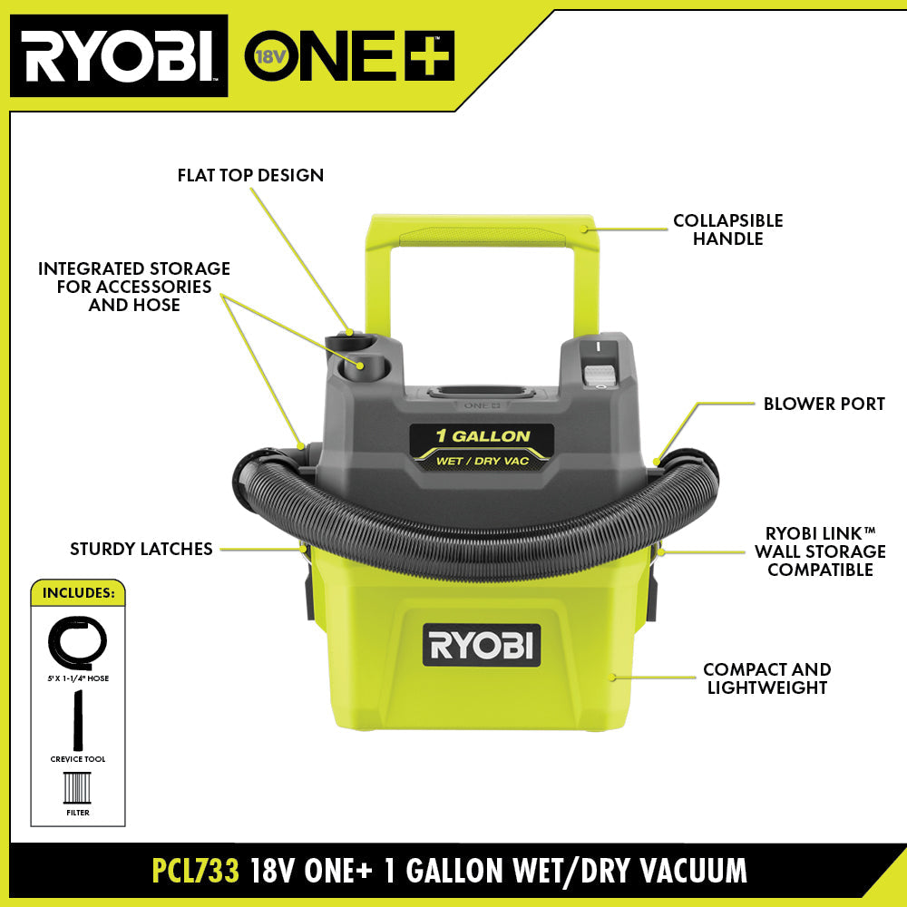 18V ONE+ 1 Gallon Wet/Dry Vacuum