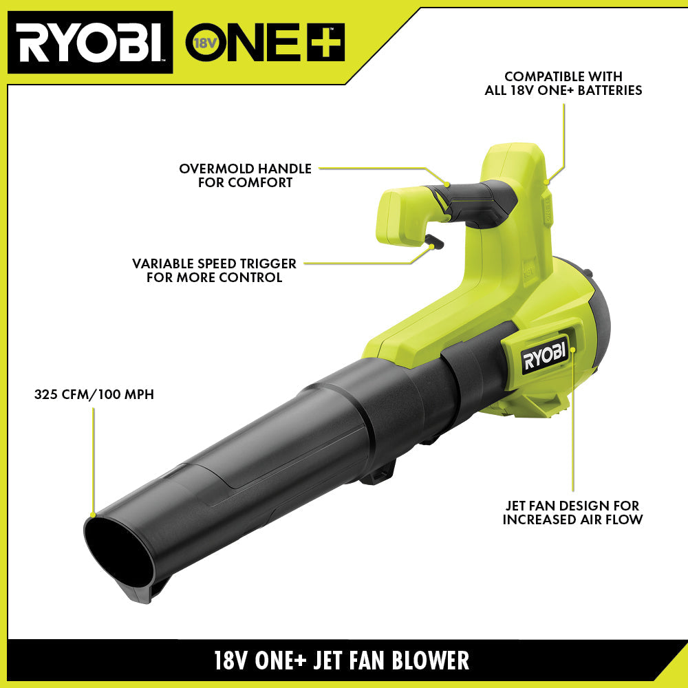 18V ONE+ 325 CFM Jet Fan Blower Kit