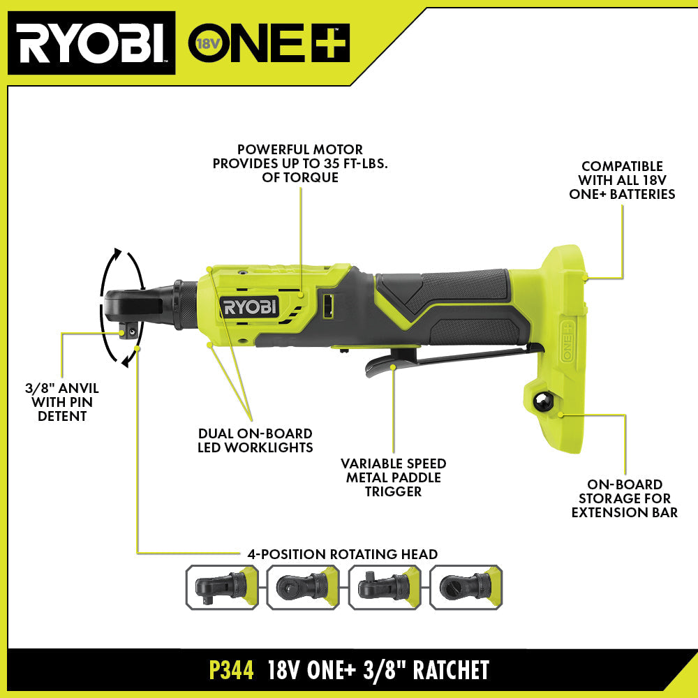 18V ONE+ 3/8" Ratchet