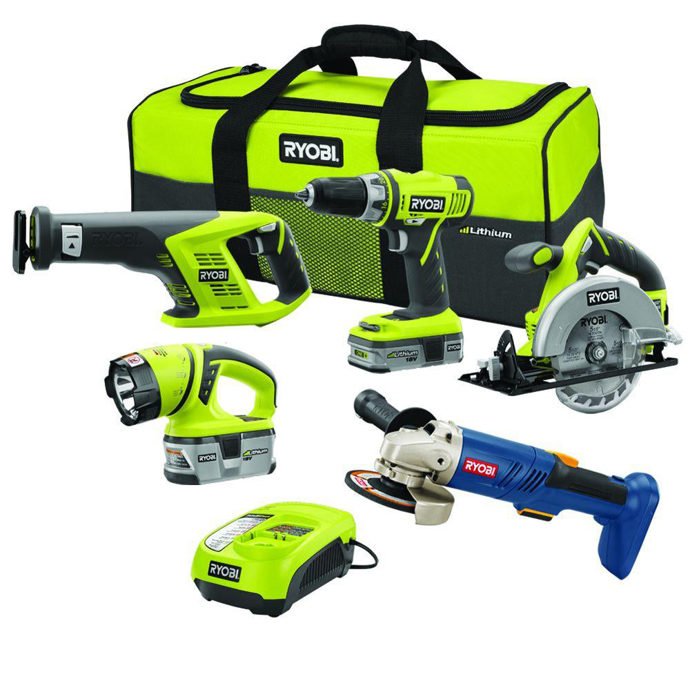 18V ONE+ Lithium Combo Kit (4-Tool) + 4.5 Angle Grinder