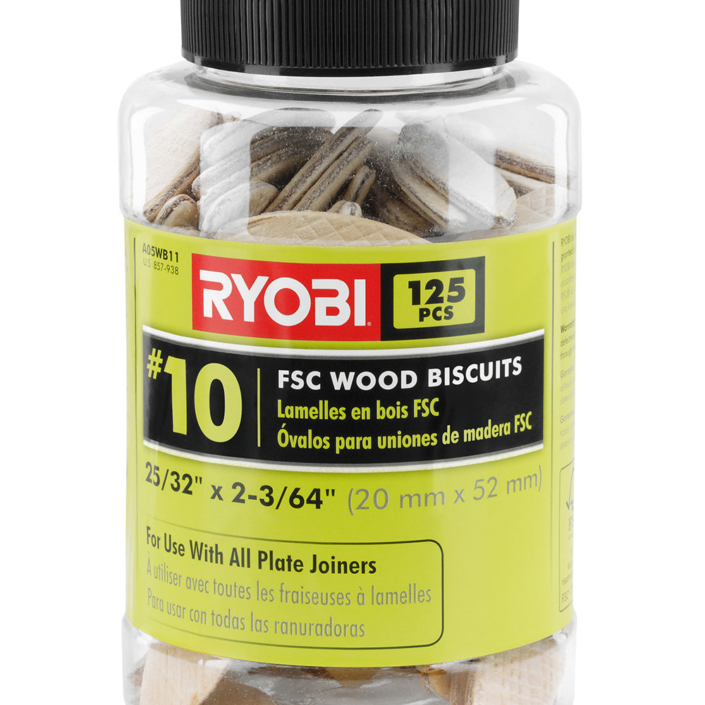 #10 Wood Biscuits (125 PC.)