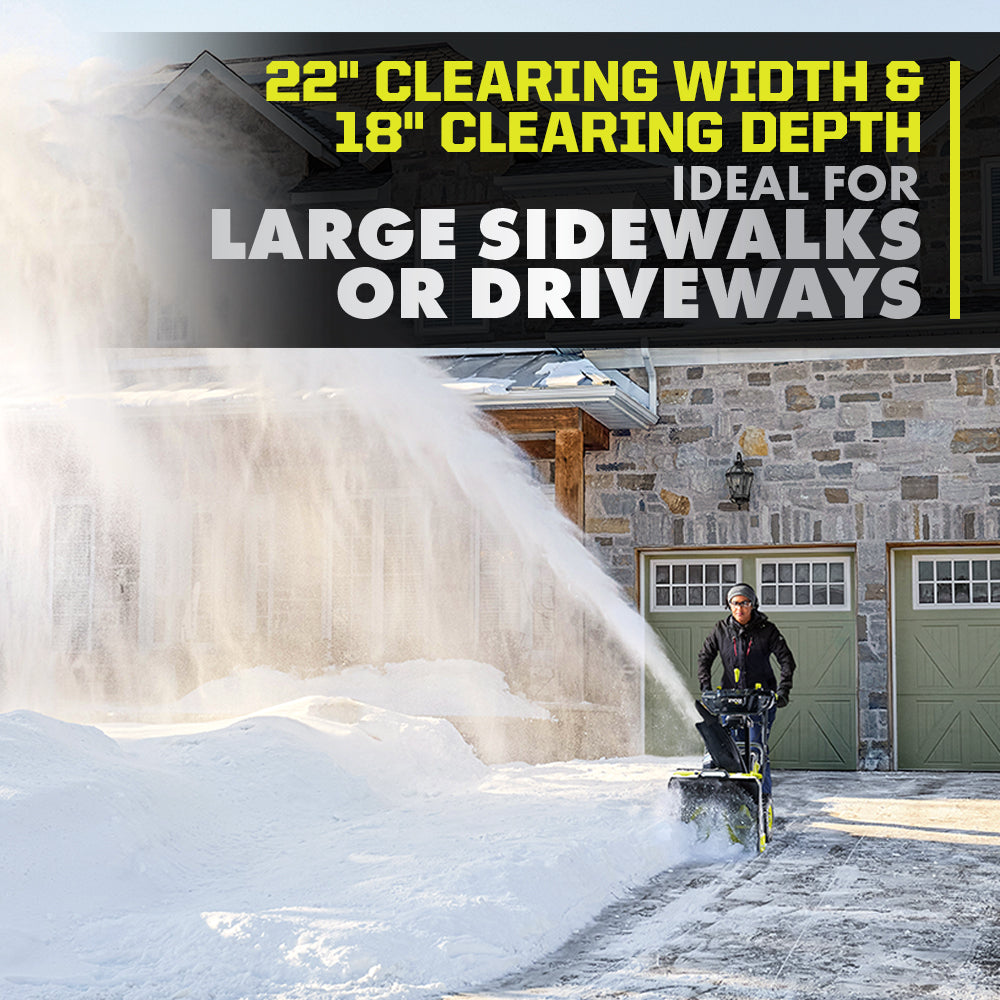 40V HP Brushless WHISPER SERIES 22" Two-Stage Snow Blower Kit