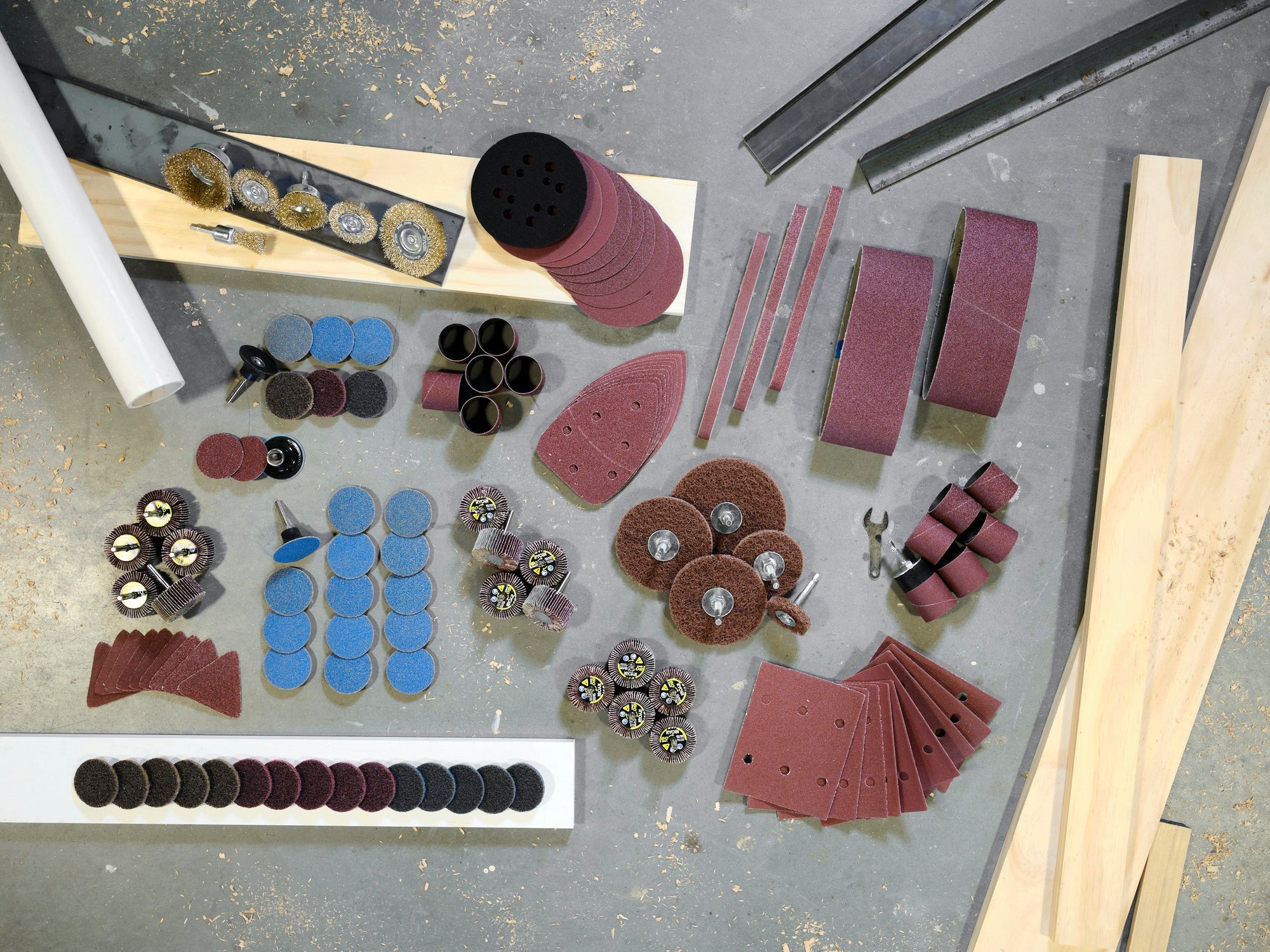 6 PC. 1-1/2" Drum Sander Replacement Pack
