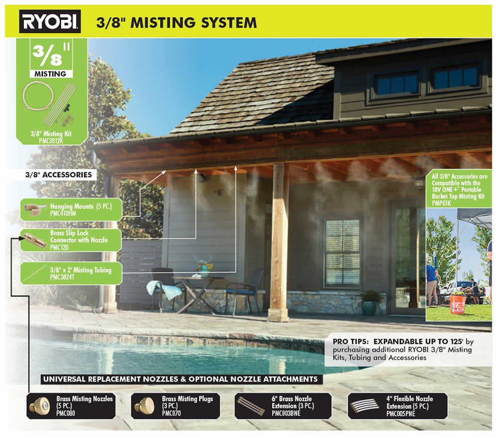 3/8" Brass Slip Lock T Connector