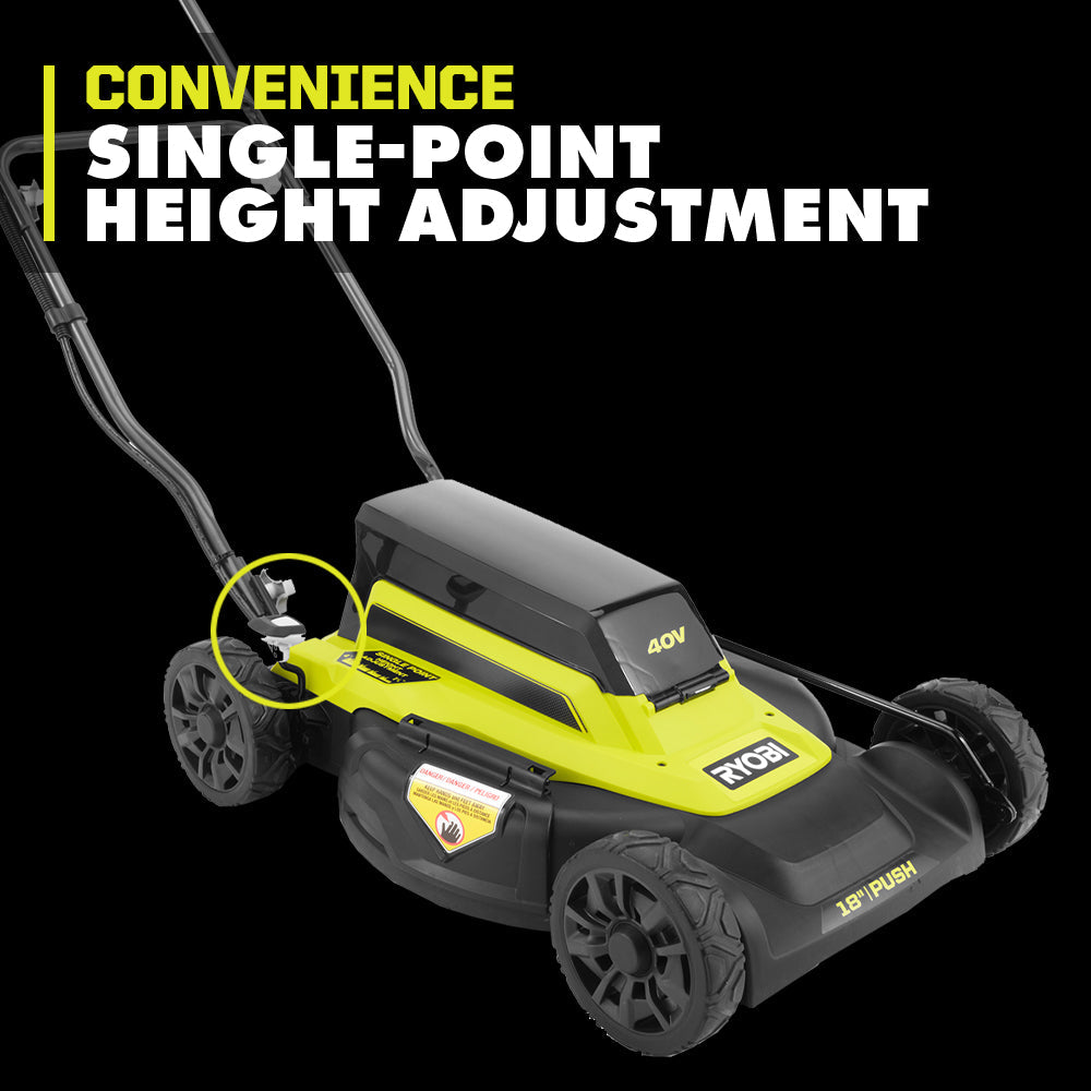 40V 18" 2-IN-1 Push Mower Kit