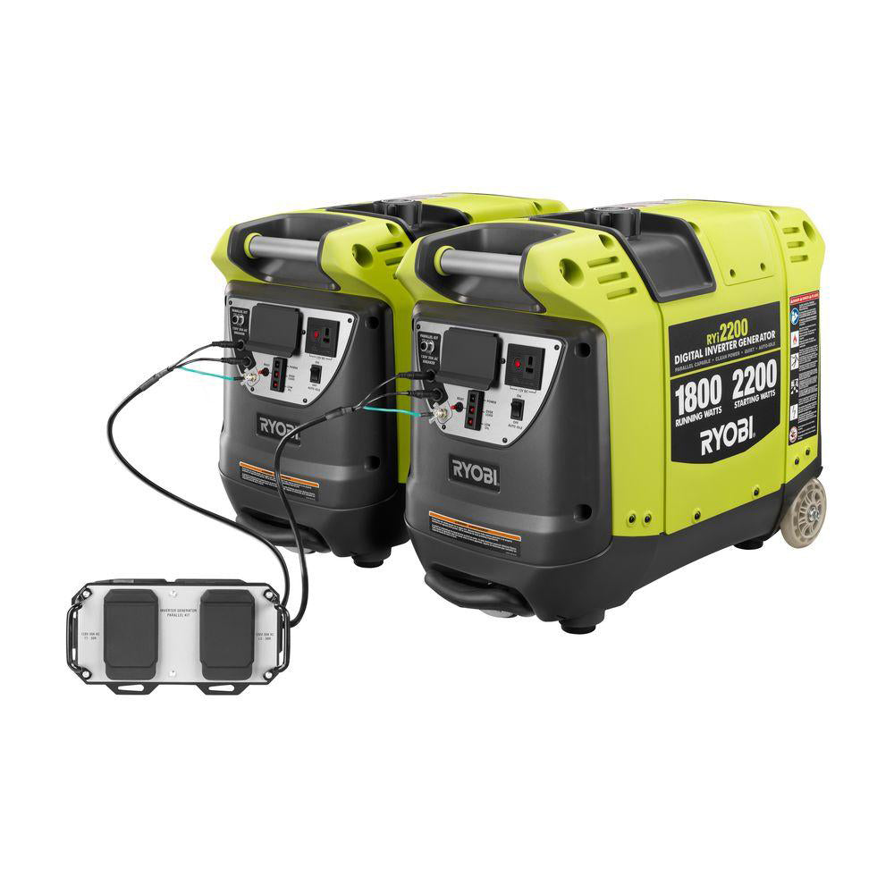 2,200-Watt Gasoline Powered Digital Inverter Generators with Parallel Combo Kit