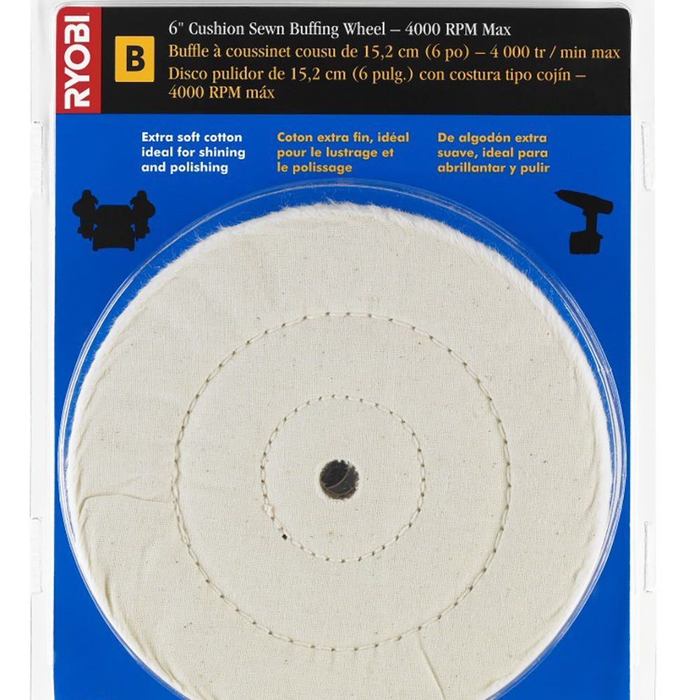 6" Cushion Sewn Buffing  Wheel