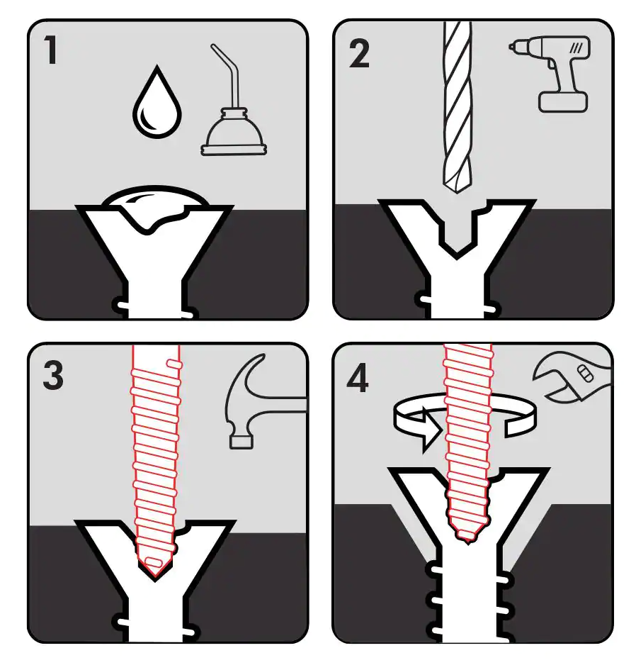 3 PC. Spiral Screw Extractor Set
